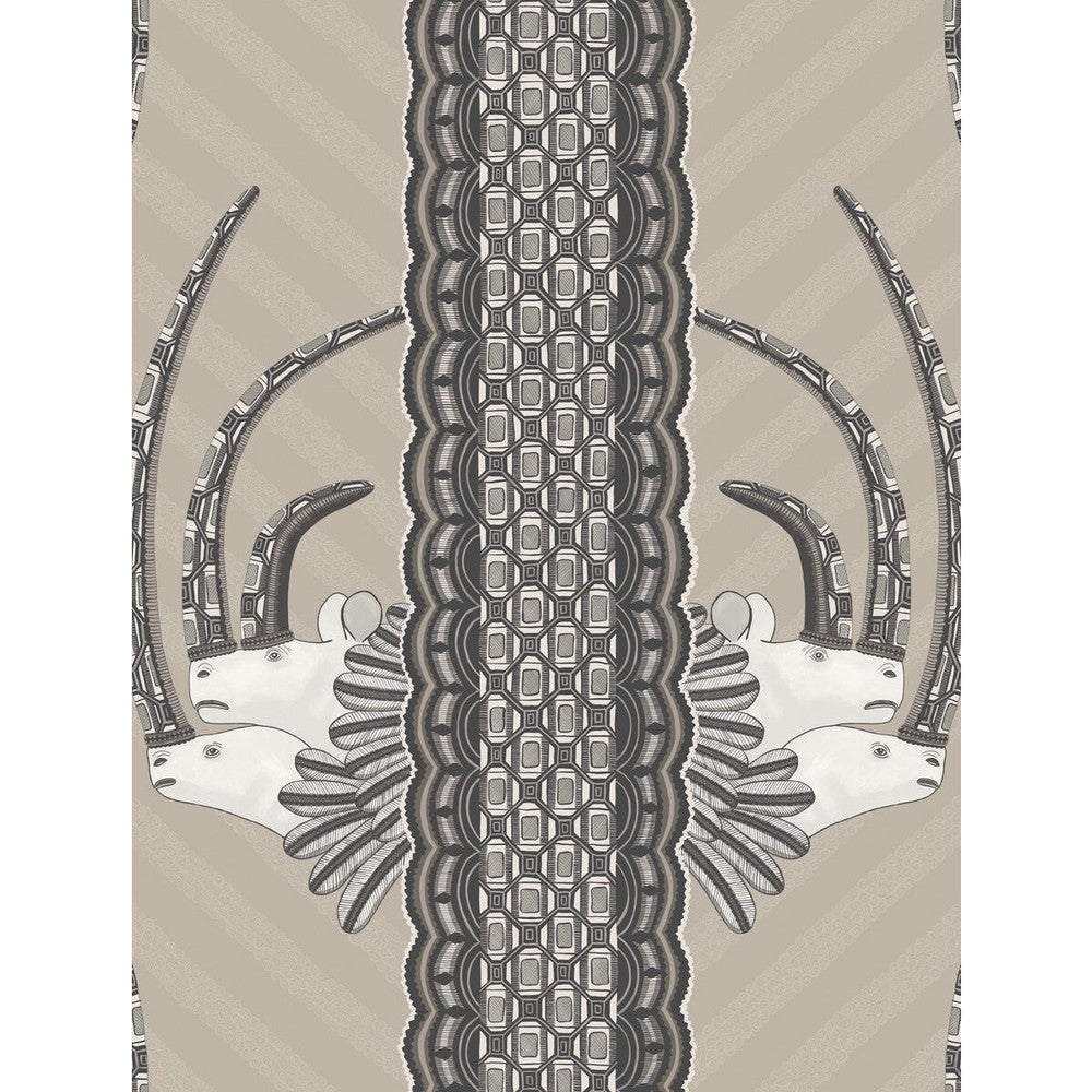 Jabu Linen & Black by Cole & Son Wallcovering COLE & SON ARDMORE PAPER - 100% United Kingdom - Horizontal: - and Vertical: 27 20.5 - Fabric Carolina -
