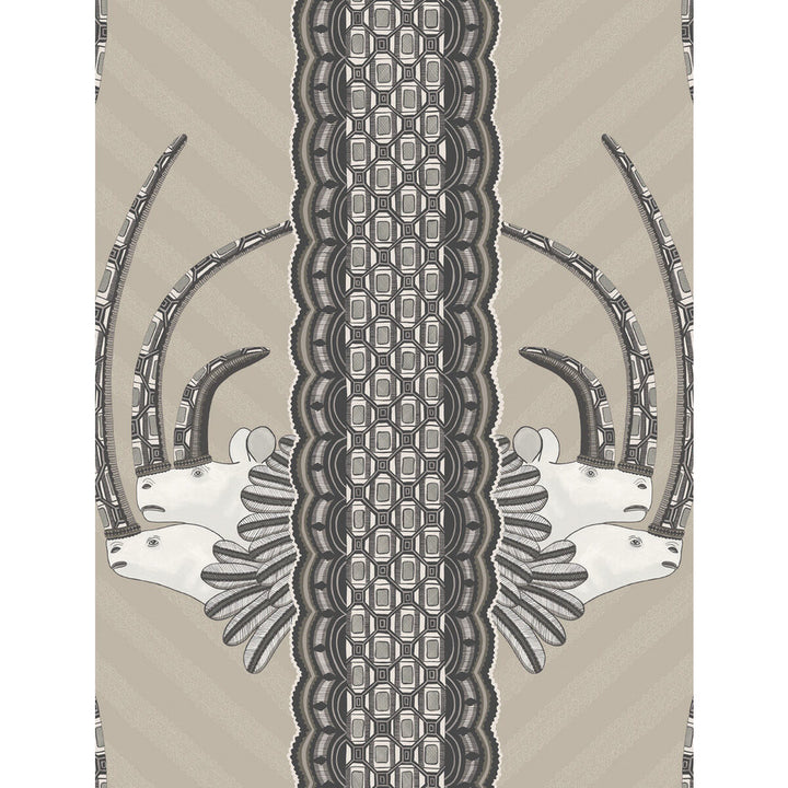 Jabu Linen & Black by Cole & Son Wallcovering Cole & Son Wallcovering Jabu Linen & BlackWallcovering COLE & SON ARDMORE PAPER - 100% United Kingdom </p><p>Repeat: H: , V: 27 20.5 - Fabric Carolina -