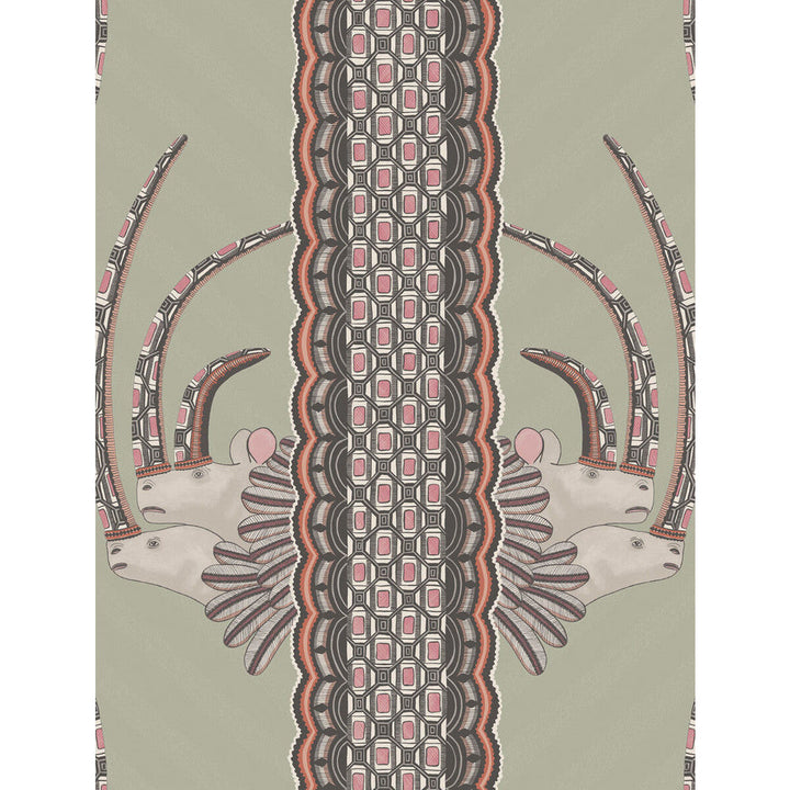 Jabu Olive & Pink by Cole & Son Wallcovering Cole & Son Wallcovering Jabu Olive & PinkWallcovering COLE & SON ARDMORE PAPER - 100% United Kingdom </p><p>Repeat: H: , V: 27 20.5 - Fabric Carolina -