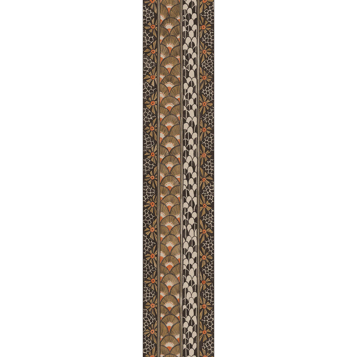 Ardmore Border Black & Burnt Orange by Cole & Son Designer Wallcovering COLE & SON ARDMORE PAPER - 100% United Kingdom - Horizontal: - and Vertical: 20.5 4 - Swanky Fabrics -
