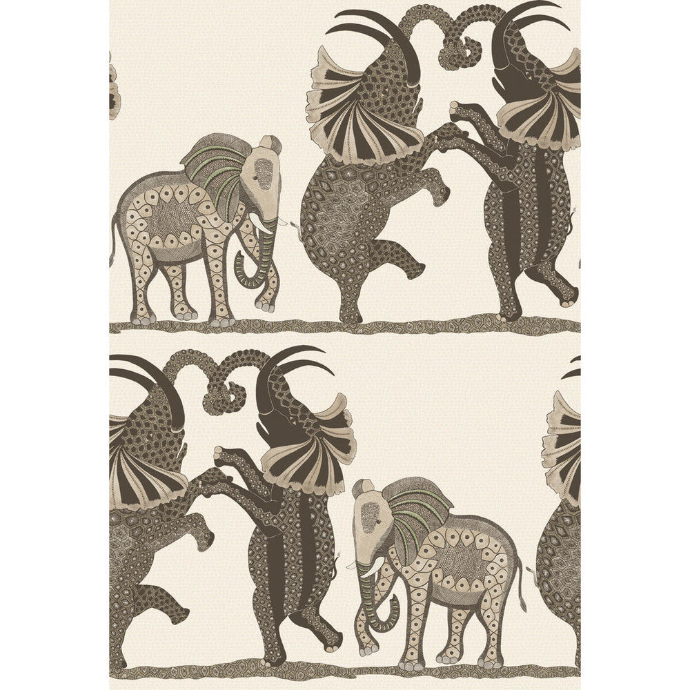 Safari Dance Neutral & Charcoal by Cole & Son Wallcovering COLE & SON ARDMORE PAPER - 100% United Kingdom Horizontal: and Vertical: 30 20.5 - Fabric Carolina -