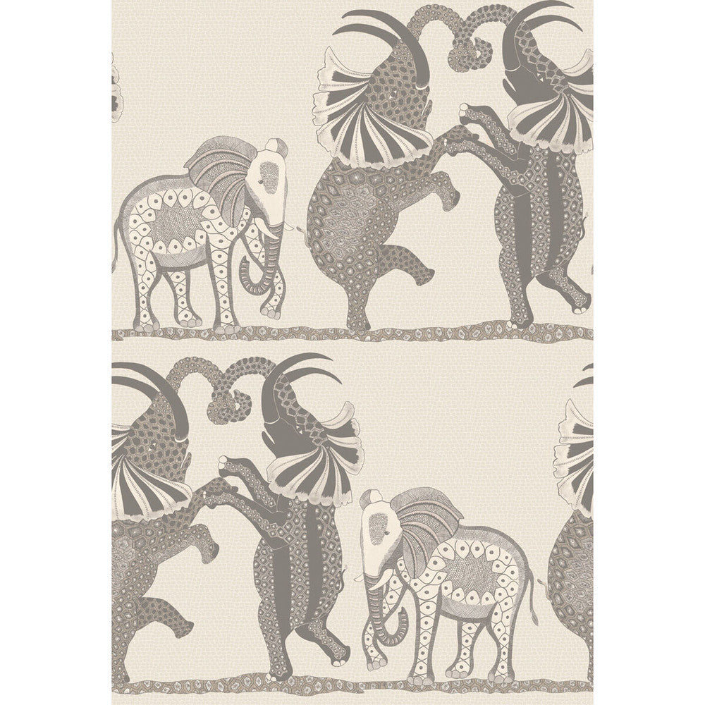 Safari Dance Pale Stone & Grey by Cole & Son Wallcovering COLE & SON ARDMORE PAPER - 100% United Kingdom - Horizontal: - and Vertical: 30 20.5 - Fabric Carolina -