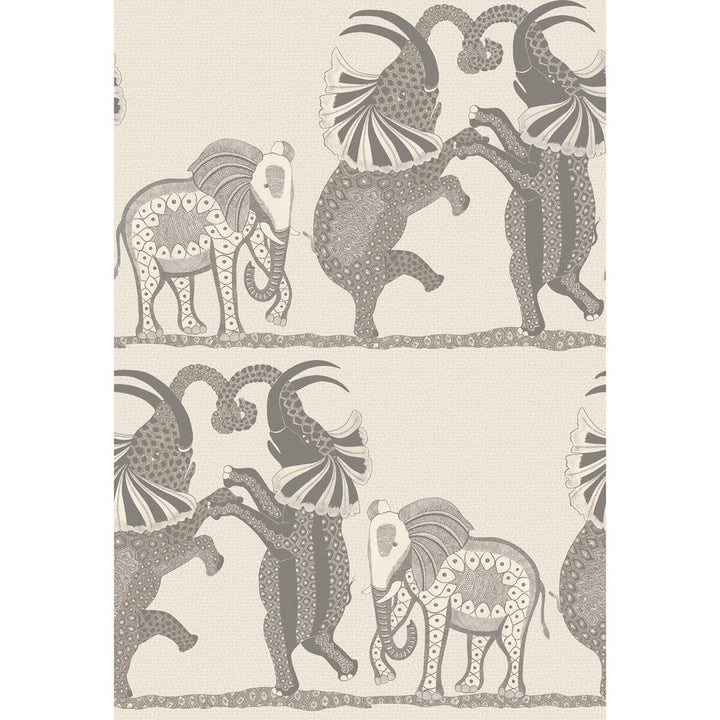 Safari Dance Pale Stone & Grey by Cole & Son Wallcovering COLE & SON ARDMORE PAPER - 100% United Kingdom - Horizontal: - and Vertical: 30 20.5 - Fabric Carolina -