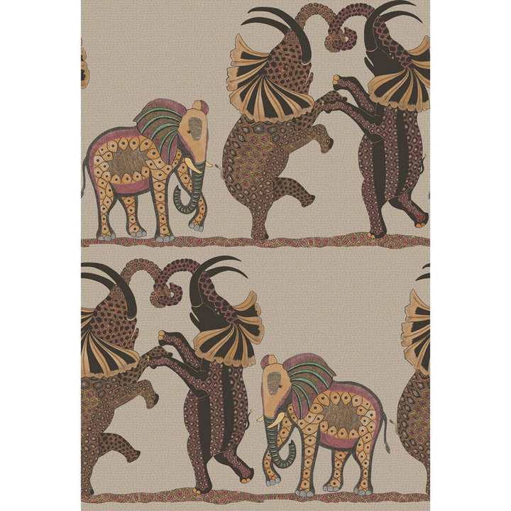 Safari Dance Red & Linen by Cole & Son Wallcovering COLE & SON ARDMORE PAPER - 100% United Kingdom - Horizontal: - and Vertical: 30 20.5 - Fabric Carolina -