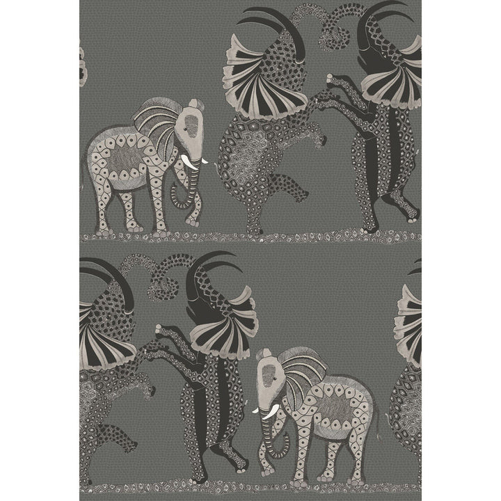 Safari Dance Charcoal Black & White by Cole & Son Wallcovering COLE & SON ARDMORE PAPER - 100% United Kingdom - Horizontal: - and Vertical: 30 20.5 - Fabric Carolina -