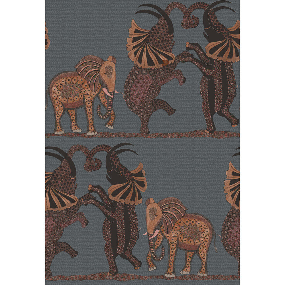 Safari Dance Charcoal & Reds by Cole & Son Wallcovering COLE & SON ARDMORE PAPER - 100% United Kingdom Horizontal: and Vertical: 30 20.5 - Fabric Carolina -