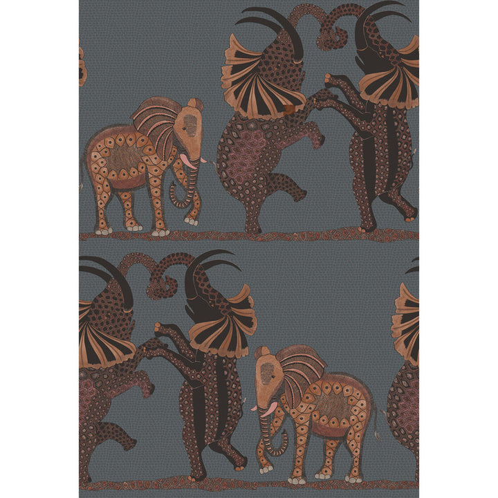 Safari Dance Charcoal & Reds by Cole & Son Wallcovering COLE & SON ARDMORE PAPER - 100% United Kingdom Horizontal: and Vertical: 30 20.5 - Fabric Carolina -