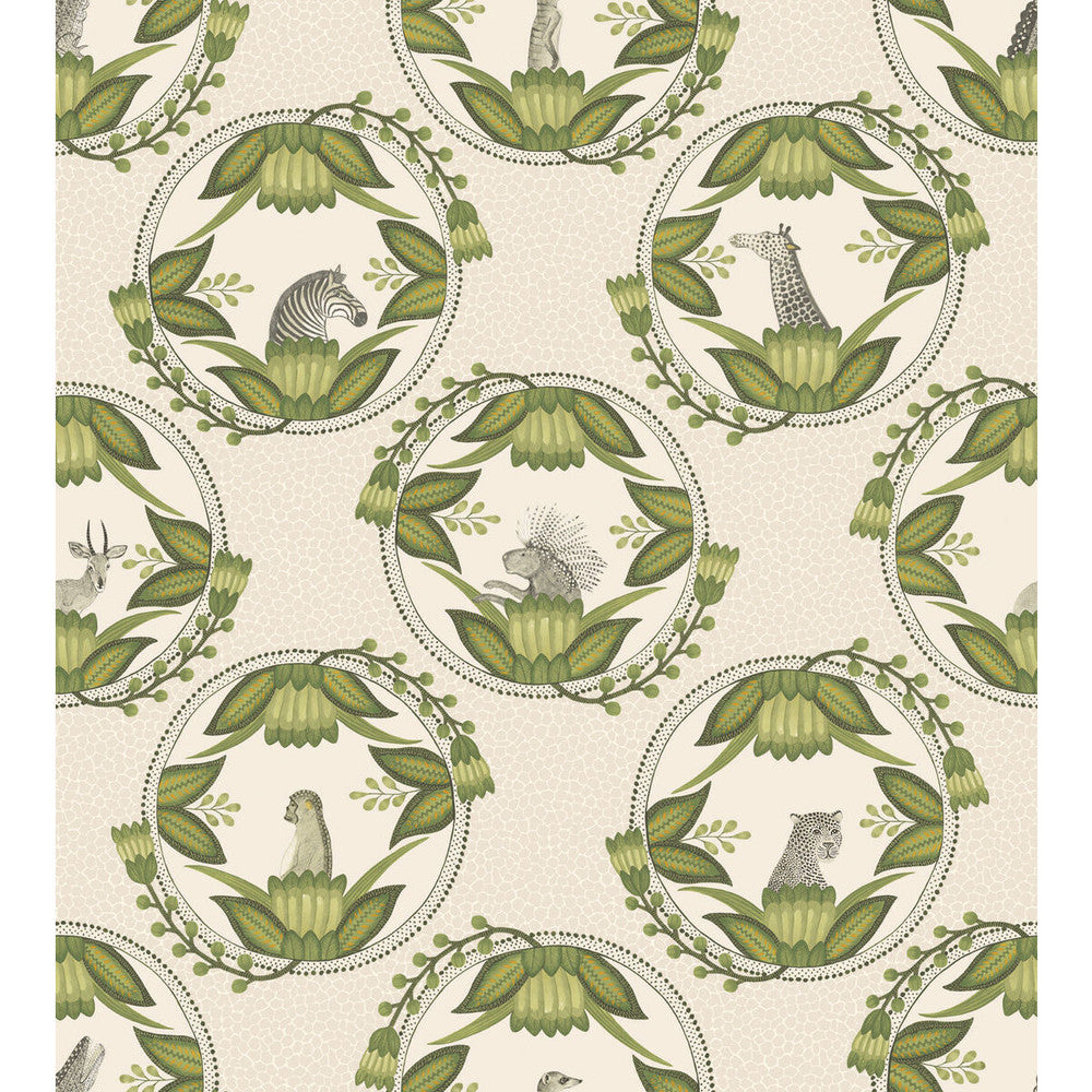 Ardmore Cameos Stone & Green by Cole & Son Wallcovering COLE & SON ARDMORE PAPER - 100% United Kingdom Horizontal: and Vertical: 30 27 - Fabric Carolina -