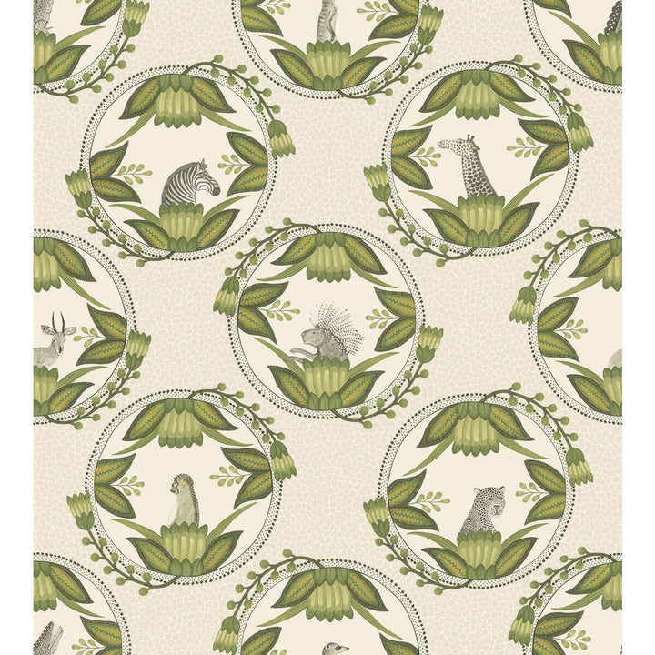 Ardmore Cameos Stone & Green by Cole & Son Wallcovering COLE & SON ARDMORE PAPER - 100% United Kingdom - Horizontal: - and Vertical: 30 27 - Fabric Carolina -