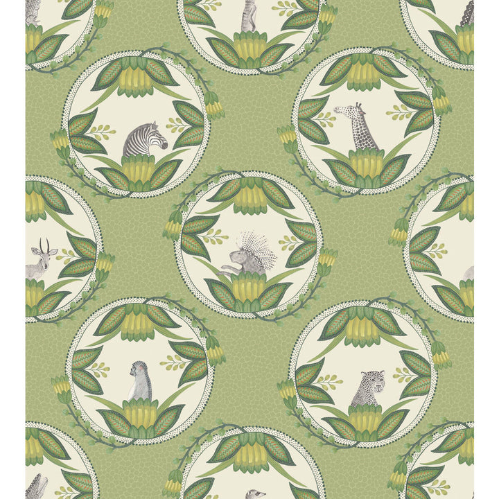 Ardmore Cameos Green by Cole & Son Wallcovering COLE & SON ARDMORE PAPER - 100% United Kingdom Horizontal: and Vertical: 30 27 - Fabric Carolina -