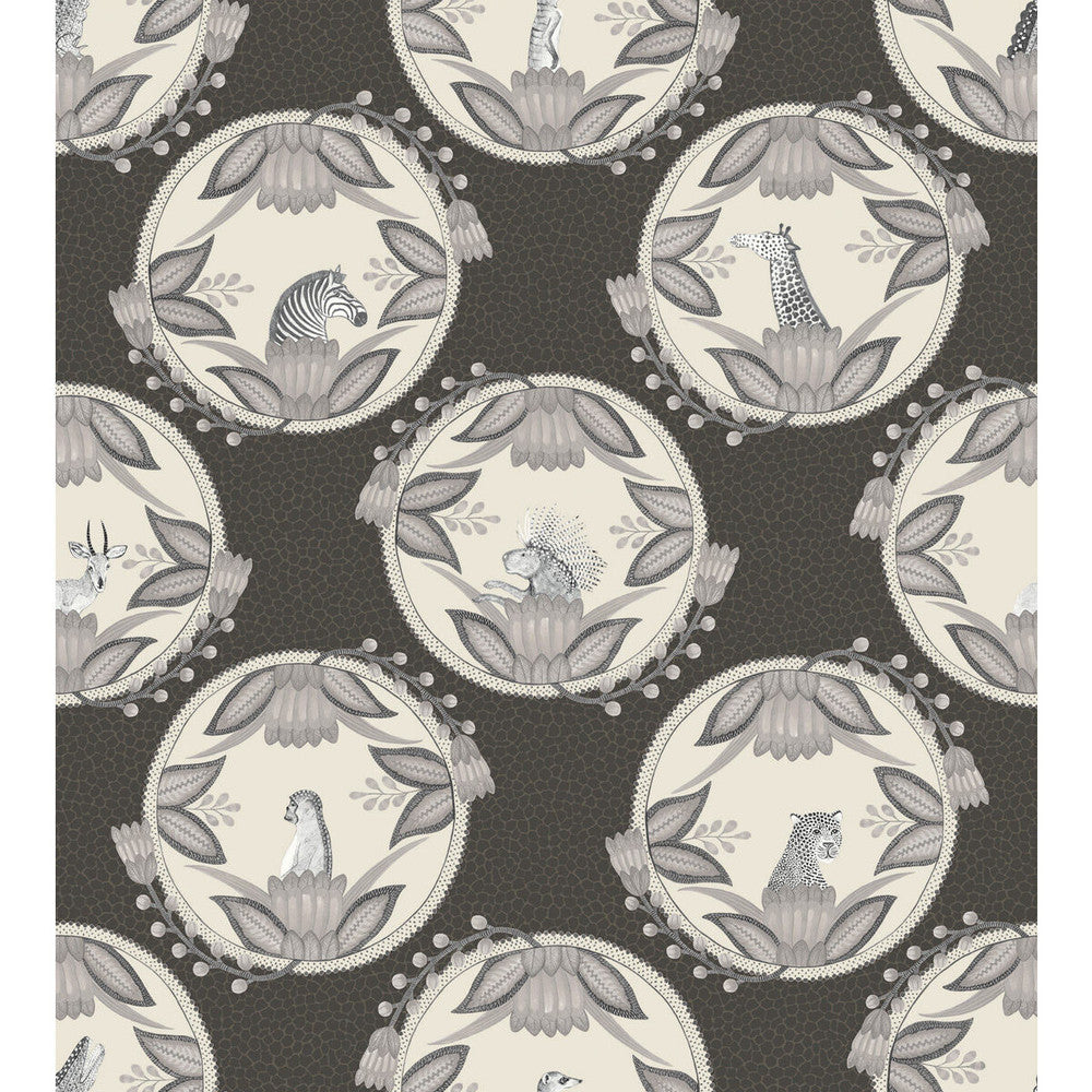 Ardmore Cameos Black & White by Cole & Son Wallcovering COLE & SON ARDMORE PAPER - 100% United Kingdom - Horizontal: - and Vertical: 30 27 - Fabric Carolina -