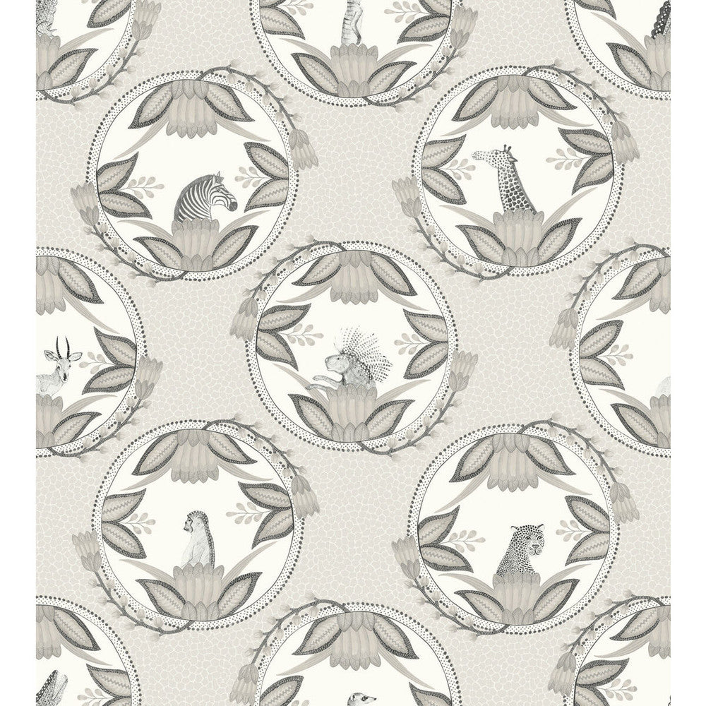 Ardmore Cameos Grey by Cole & Son Wallcovering COLE & SON ARDMORE PAPER - 100% United Kingdom - Horizontal: - and Vertical: 30 27 - Fabric Carolina -
