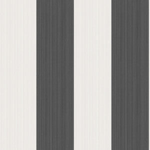 Jaspe Stripe Black + White by Cole & Son Wallcovering