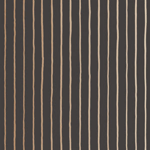 College Stripe Charcoal+Gold by Cole & Son Wallcovering