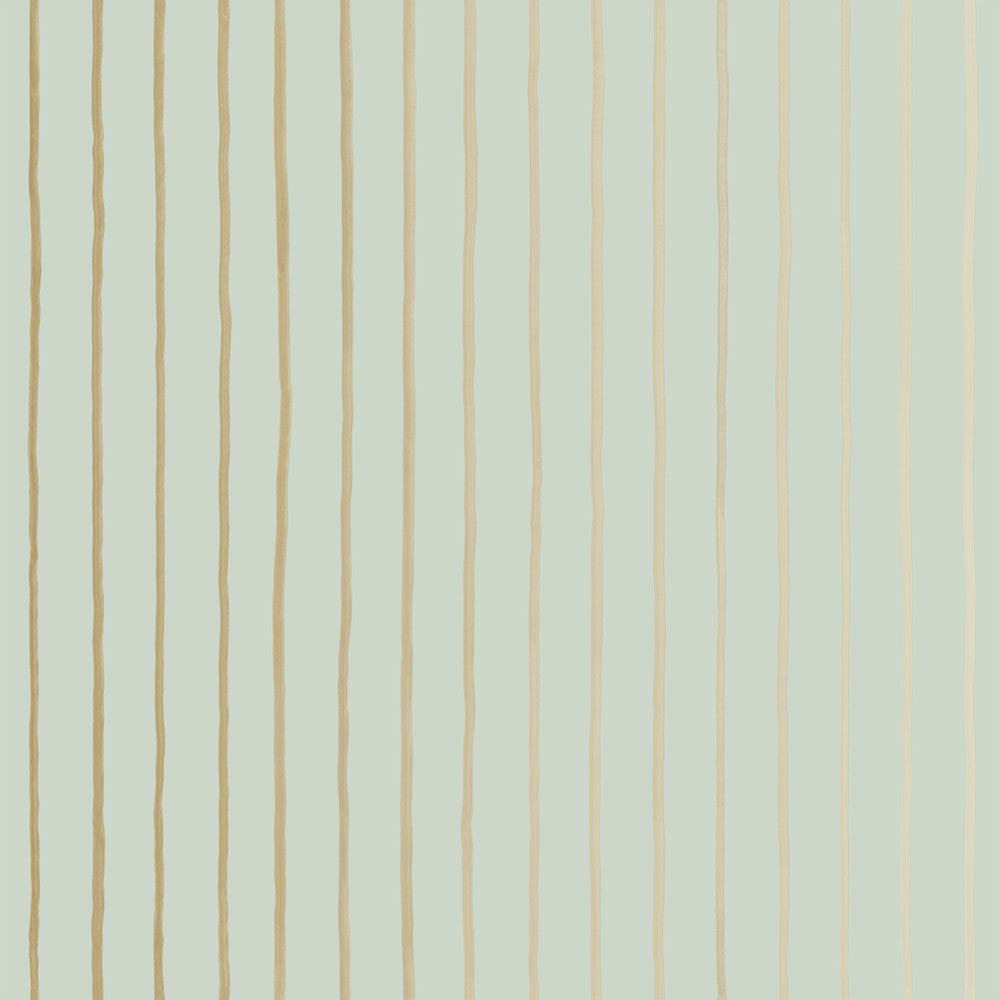 College Stripe Duck Egg+Gilver by Cole & Son Wallcovering