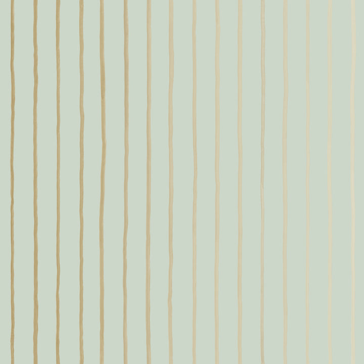 College Stripe Duck Egg+Gilver by Cole & Son Wallcovering