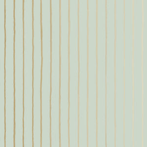 College Stripe Duck Egg+Gilver by Cole & Son Wallcovering