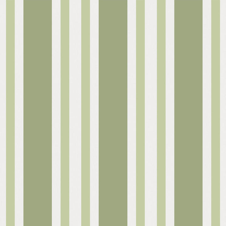 Polo Stripe Leaf Green by Cole & Son Designer Wallcovering COLE & SON MARQUEE STRIPES PAPER - 100% United Kingdom - Horizontal: 20.5 and Vertical: 0 20.5 - Swanky Fabrics -