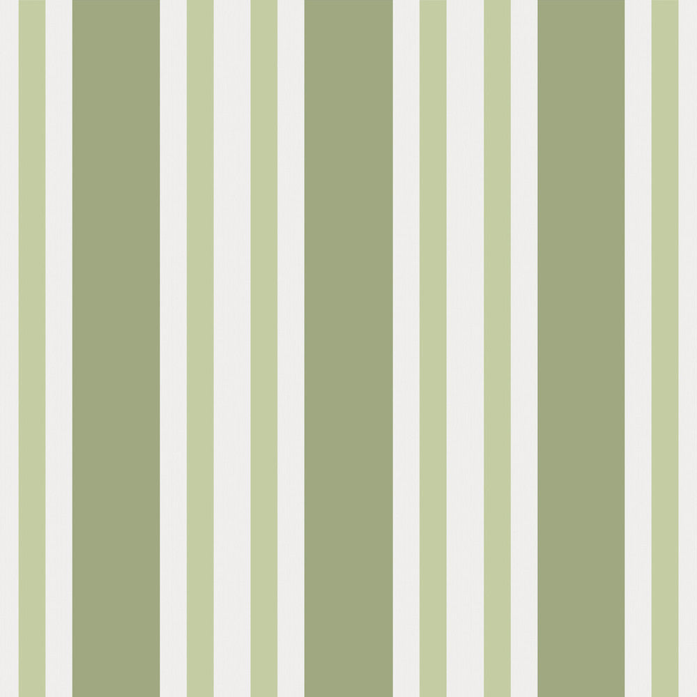 Polo Stripe Leaf Green by Cole & Son Wallcovering COLE & SON MARQUEE STRIPES PAPER - 100% United Kingdom - Horizontal: 20.5 and Vertical: 0 20.5 - Fabric Carolina -