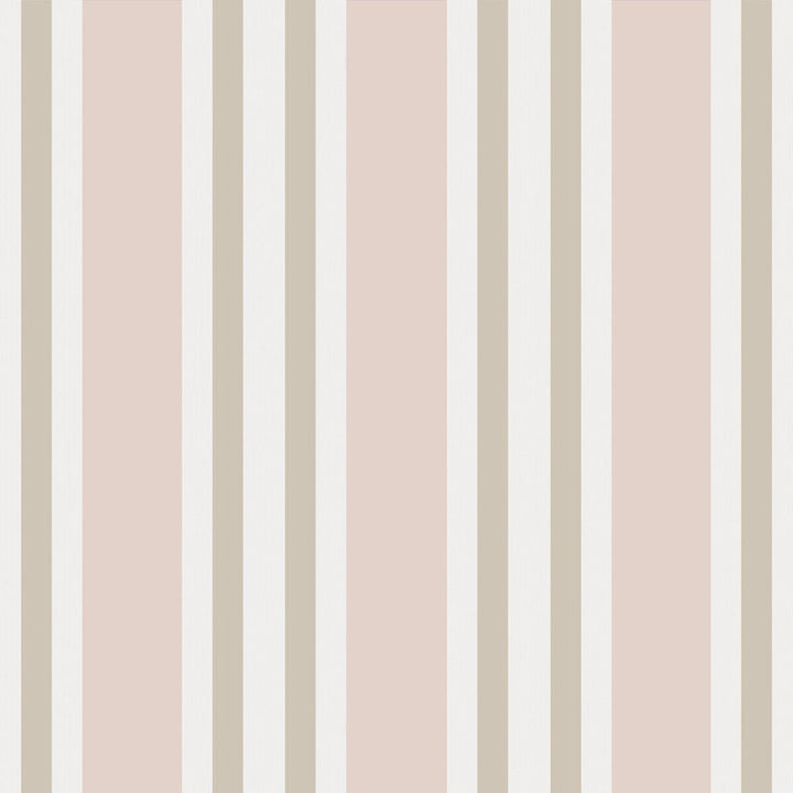 Polo Stripe Soft Pink by Cole & Son Designer Wallcovering COLE & SON MARQUEE STRIPES PAPER - 100% United Kingdom Horizontal: 20.5 and Vertical: 0 20.5 - Swanky Fabrics -
