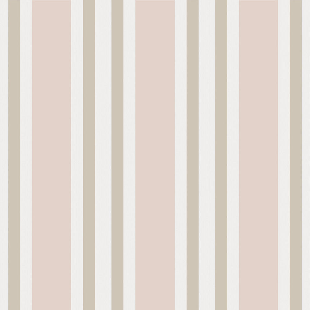 Polo Stripe Soft Pink by Cole & Son Wallcovering COLE & SON MARQUEE STRIPES PAPER - 100% United Kingdom Horizontal: 20.5 and Vertical: 0 20.5 - Fabric Carolina -