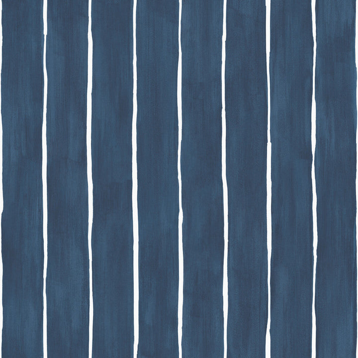 Marquee Stripe Ink by Cole & Son Designer Wallcovering COLE & SON MARQUEE STRIPES PAPER - 100% United Kingdom - Horizontal: 20.5 and Vertical: 0 20.5 - Swanky Fabrics -