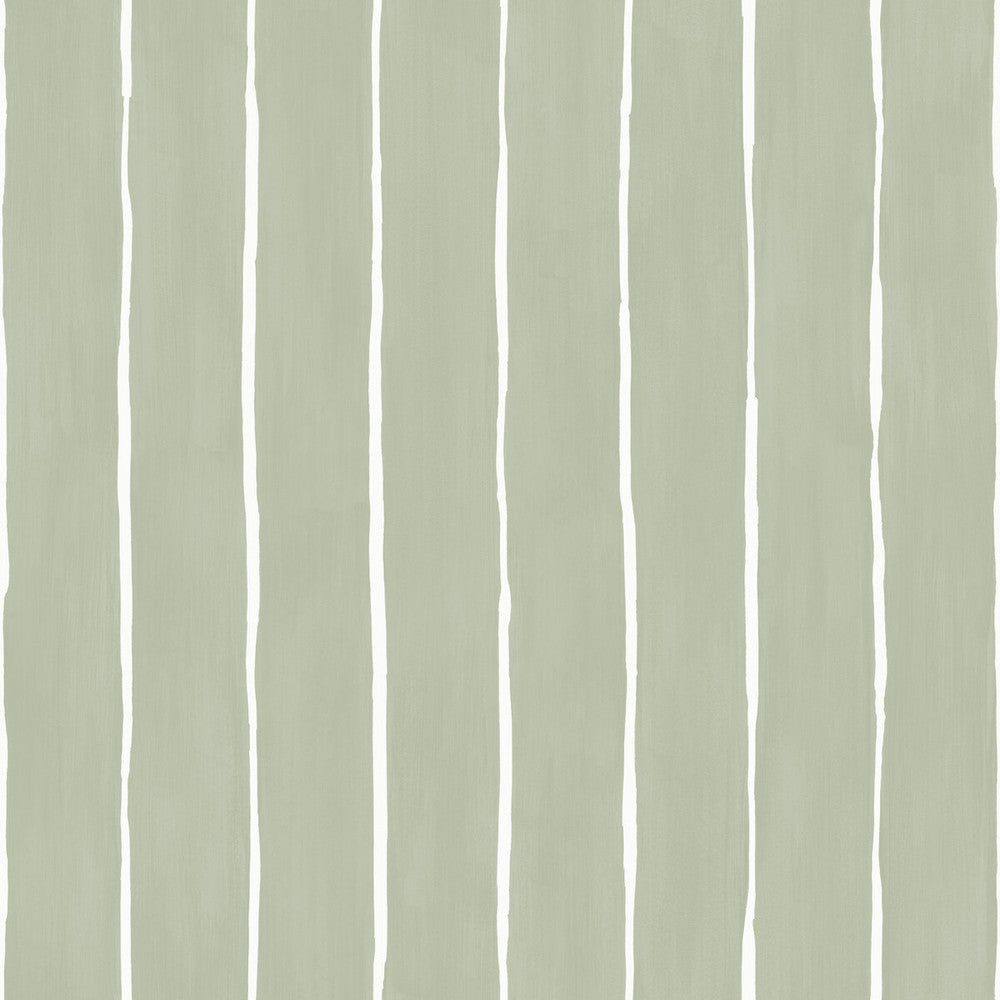 Marquee Stripe Soft Olive by Cole & Son Wallcovering COLE & SON MARQUEE STRIPES PAPER - 100% United Kingdom - Horizontal: 20.5 and Vertical: 0 20.5 - Fabric Carolina -