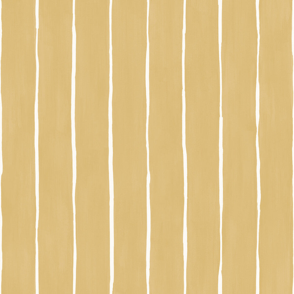 Marquee Stripe Mustard by Cole & Son Designer Wallcovering COLE & SON MARQUEE STRIPES PAPER - 100% United Kingdom Horizontal: 20.5 and Vertical: 0 20.5 - Swanky Fabrics -