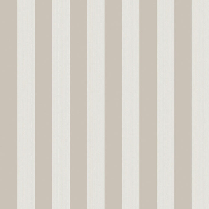 Regatta Stripe Stone/Parchment by Cole & Son Designer Wallcovering COLE & SON MARQUEE STRIPES PAPER - 100% United Kingdom - Horizontal: 20.5 and Vertical: 0 20.5 - Swanky Fabrics -