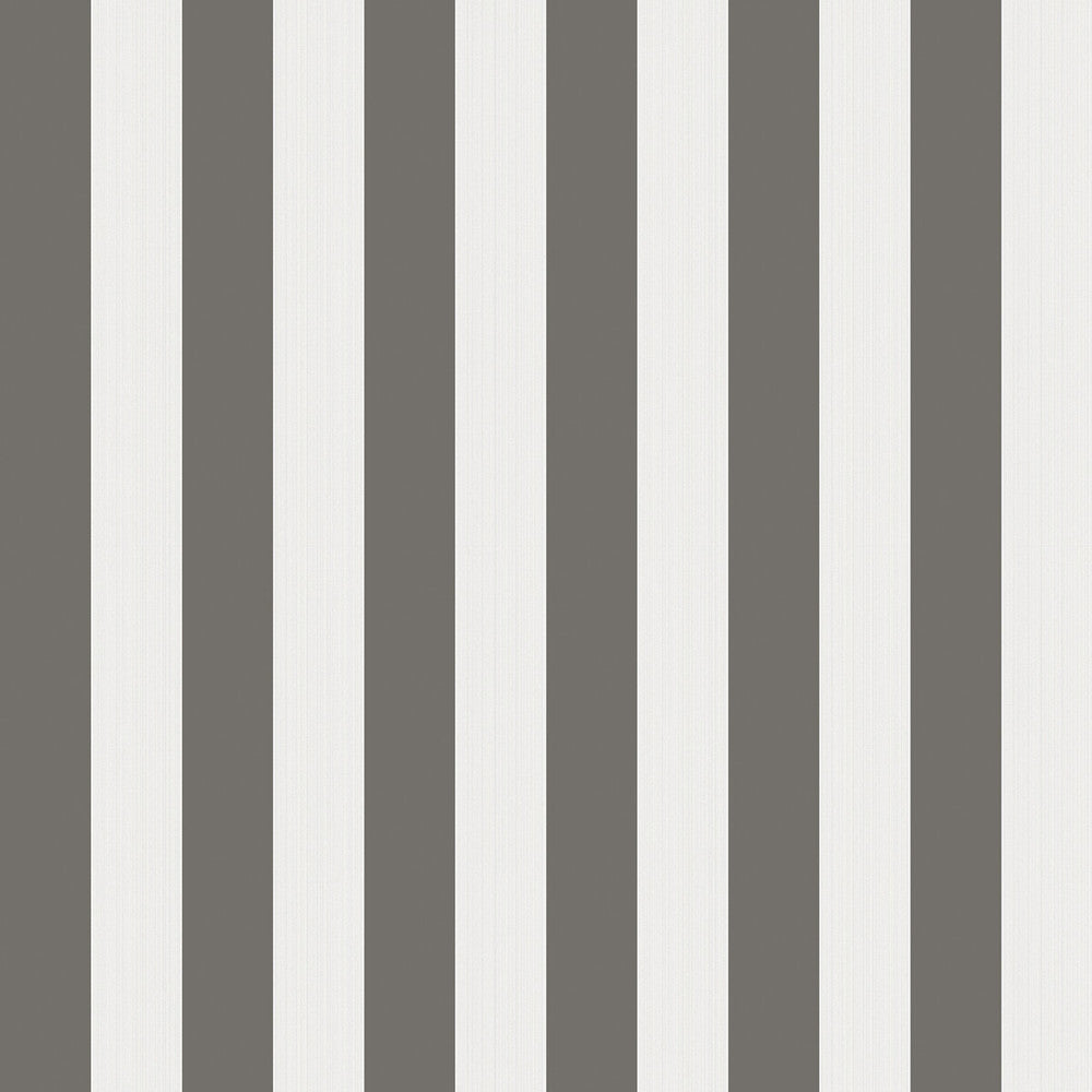 Regatta Stripe Black/White/Linen by Cole & Son Wallcovering COLE & SON MARQUEE STRIPES PAPER - 100% United Kingdom Horizontal: 20.5 and Vertical: 0 20.5 - Fabric Carolina -