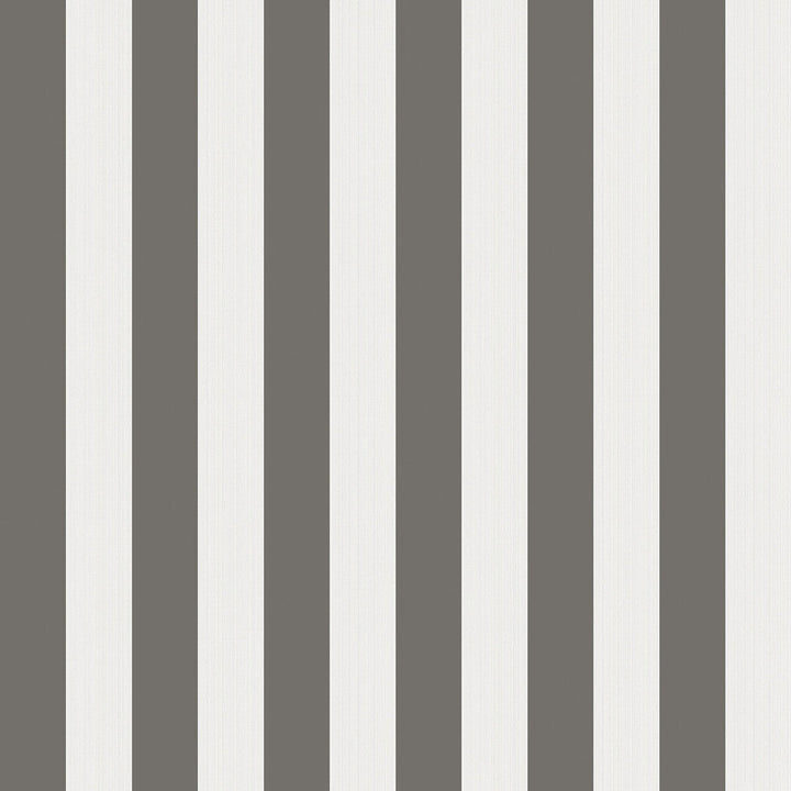 Regatta Stripe Black/White/Linen by Cole & Son Designer Wallcovering COLE & SON MARQUEE STRIPES PAPER - 100% United Kingdom - Horizontal: 20.5 and Vertical: 0 20.5 - Swanky Fabrics -