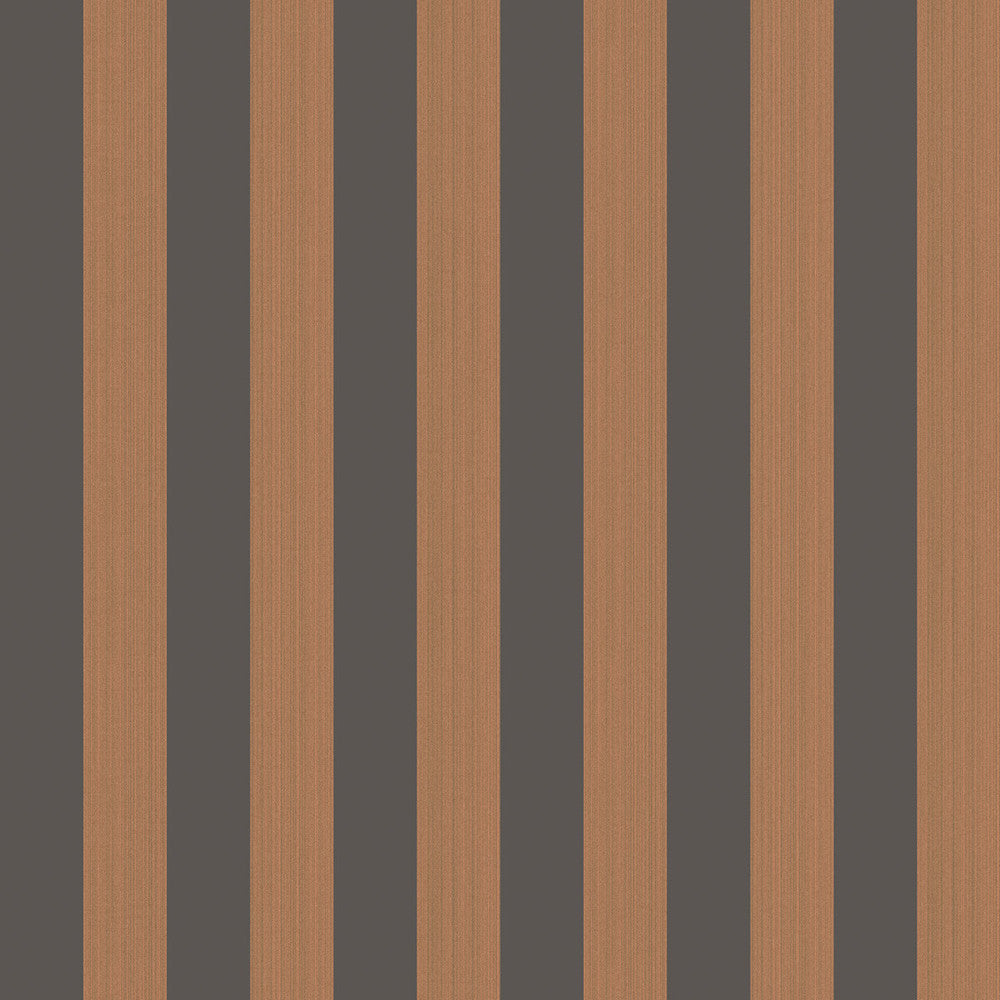 Regatta Stripe Tan + Black by Cole & Son Wallcovering COLE & SON MARQUEE STRIPES PAPER - 100% United Kingdom - Horizontal: 20.5 and Vertical: 0 20.5 - Fabric Carolina -