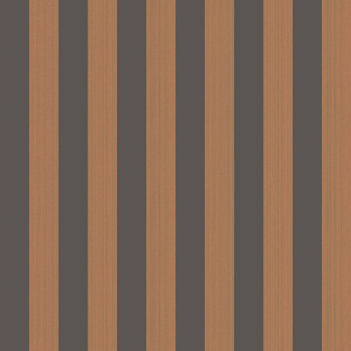 Regatta Stripe Tan + Black by Cole & Son Wallcovering COLE & SON MARQUEE STRIPES PAPER - 100% United Kingdom - Horizontal: 20.5 and Vertical: 0 20.5 - Fabric Carolina -