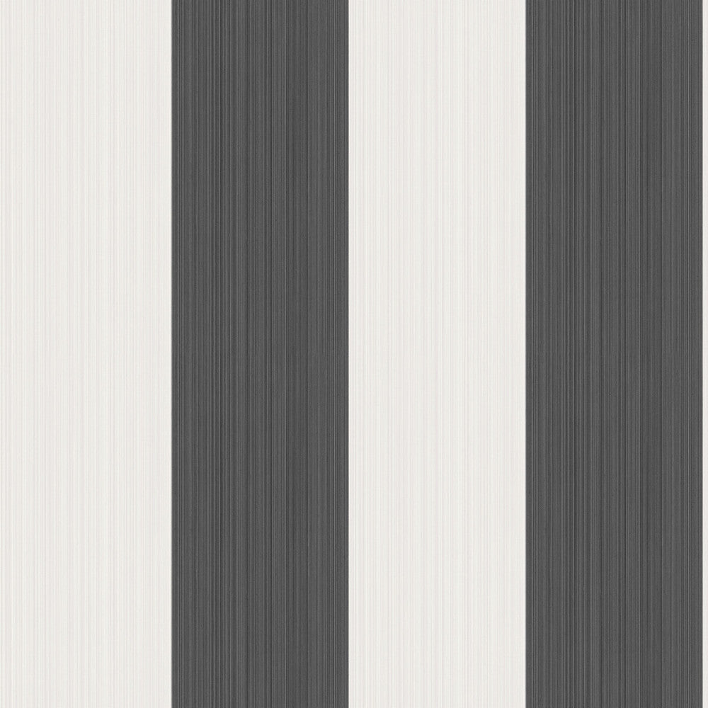 Jaspe Stripe Black + White by Cole & Son Wallcovering COLE & SON MARQUEE STRIPES PAPER - 100% United Kingdom Horizontal: 20.5 and Vertical: 0 20.5 - Fabric Carolina -