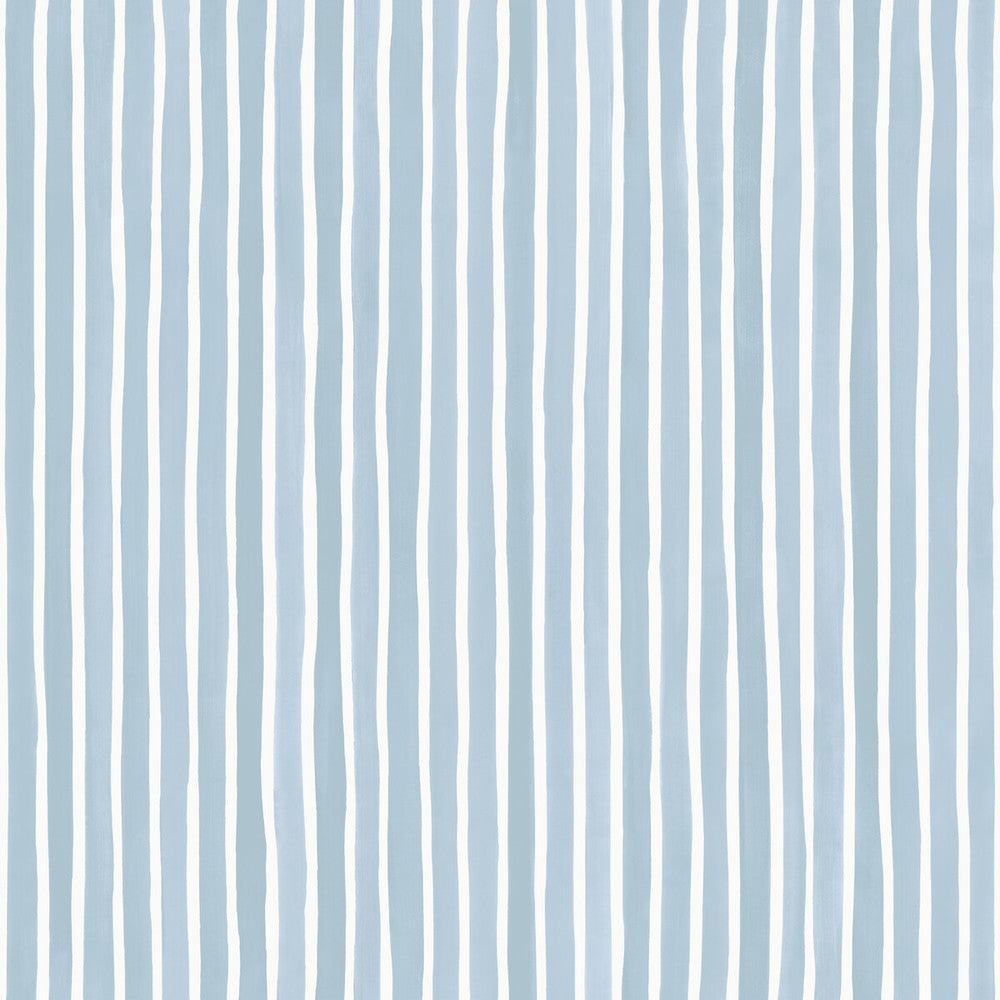 Croquet Stripe Blue by Cole & Son Wallcovering COLE & SON MARQUEE STRIPES PAPER - 100% United Kingdom - Horizontal: 20.5 and Vertical: 0 20.5 - Fabric Carolina -