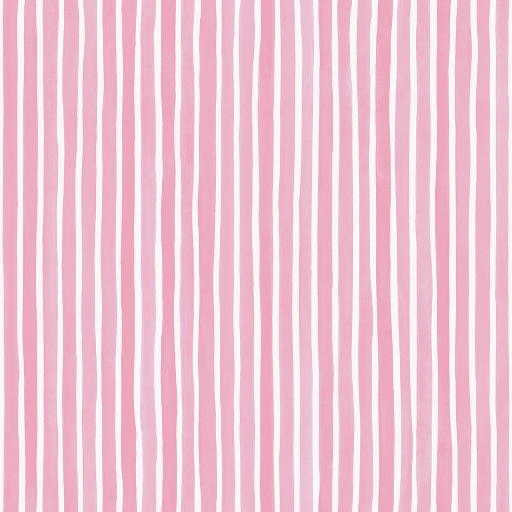 Croquet Stripe Soft Pink by Cole & Son Wallcovering COLE & SON MARQUEE STRIPES PAPER - 100% United Kingdom - Horizontal: 20.5 and Vertical: 0 20.5 - Fabric Carolina -
