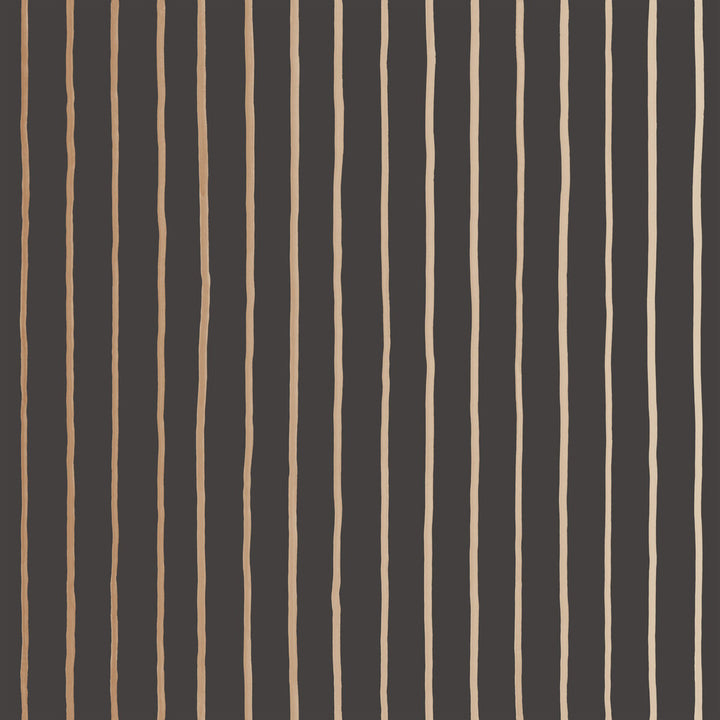 College Stripe Charcoal+Gold by Cole & Son Wallcovering COLE & SON MARQUEE STRIPES PAPER - 100% United Kingdom - Horizontal: 20.5 and Vertical: 0 20.5 - Fabric Carolina -