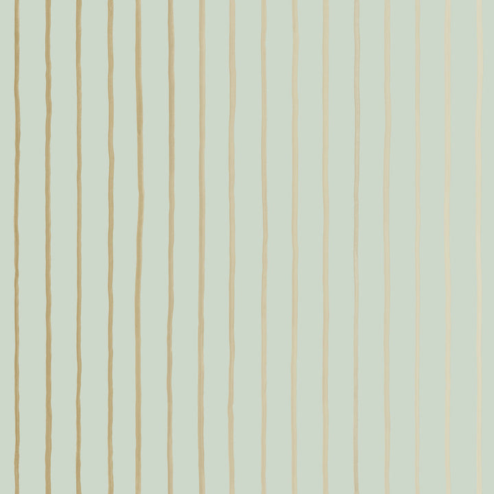 College Stripe Duck Egg+Gilver by Cole & Son Wallcovering COLE & SON MARQUEE STRIPES PAPER - 100% United Kingdom Horizontal: 20.5 and Vertical: 0 20.5 - Fabric Carolina -