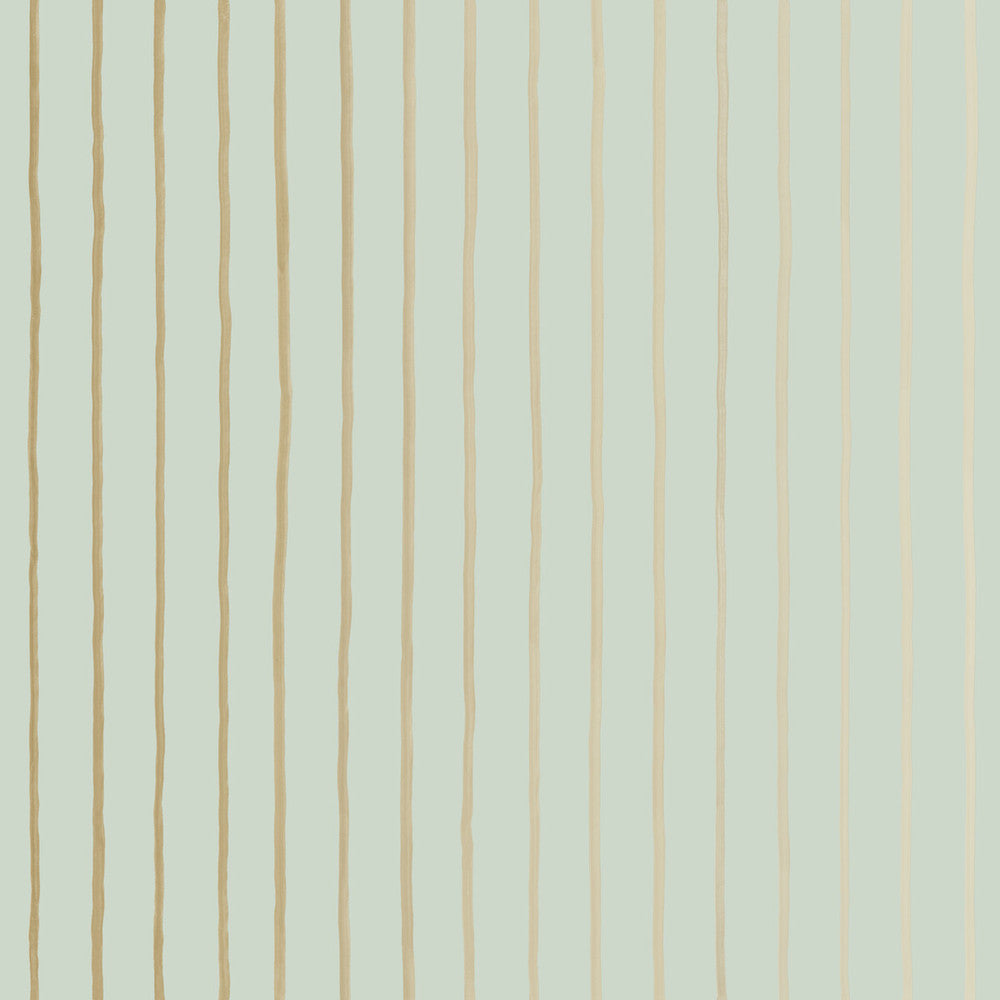 College Stripe Duck Egg+Gilver by Cole & Son Wallcovering COLE & SON MARQUEE STRIPES PAPER - 100% United Kingdom - Horizontal: 20.5 and Vertical: 0 20.5 - Fabric Carolina -