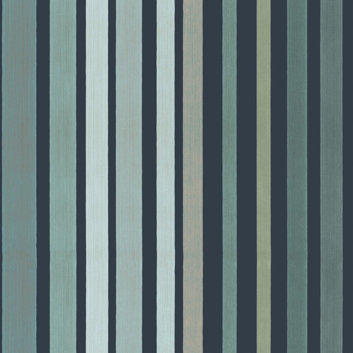 Carousel Stripe Frosty Green by Cole & Son Designer Wallcovering COLE & SON MARQUEE STRIPES PAPER - 100% United Kingdom Horizontal: 20.5 and Vertical: 20.5 - Swanky Fabrics -
