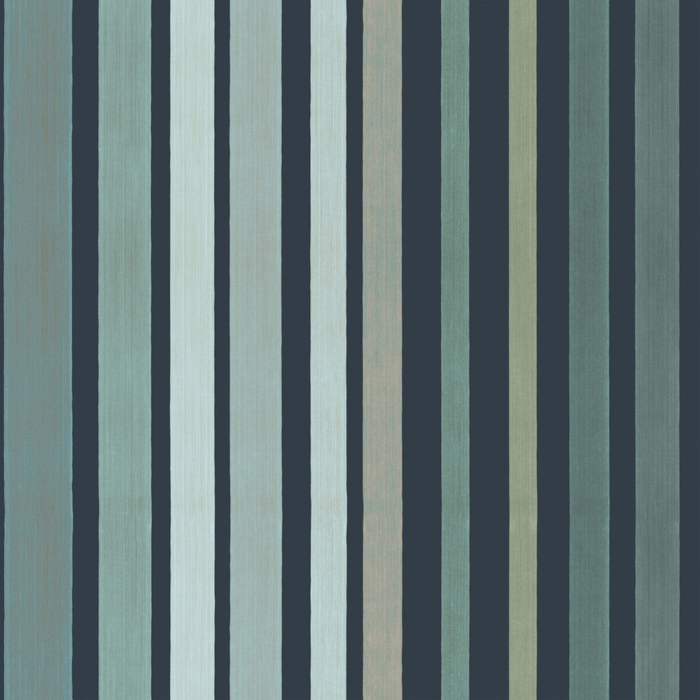 Carousel Stripe Frosty Green by Cole & Son Designer Wallcovering COLE & SON MARQUEE STRIPES PAPER - 100% United Kingdom Horizontal: 20.5 and Vertical: 20.5 - Swanky Fabrics -