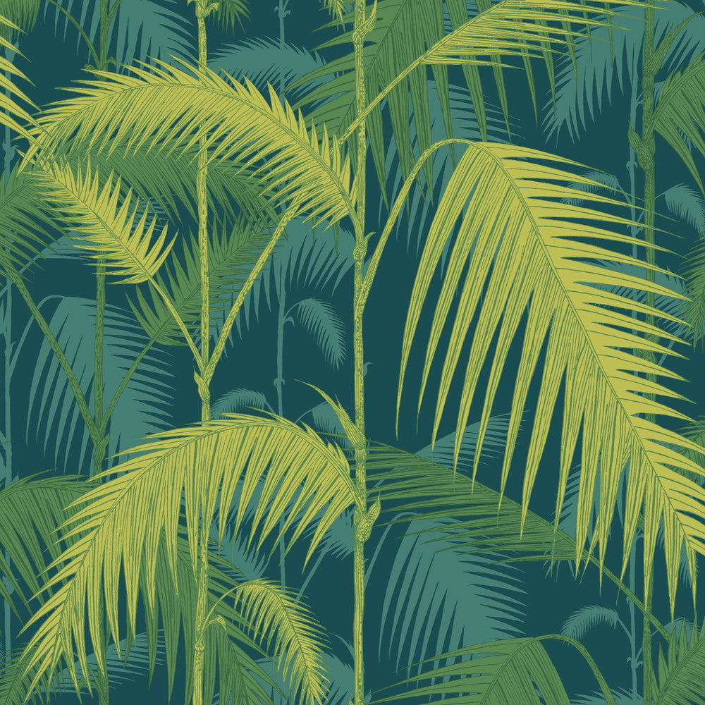 Palm Jungle Petrol/Lime by Cole & Son Wallcovering