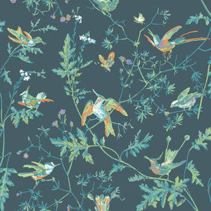 Hummingbirds Viridian by Cole & Son Wallcovering