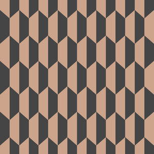 Petite Tile Charcoal/Bronze by Cole & Son Wallcovering
