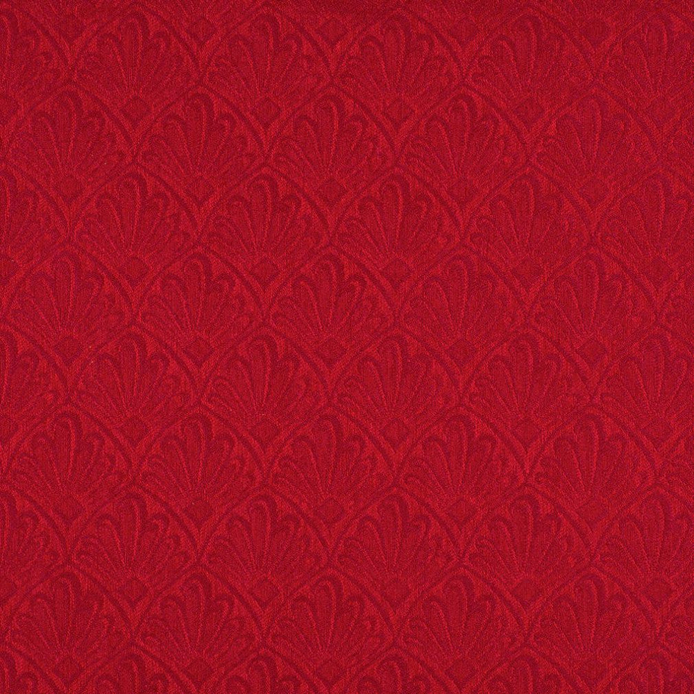 1122 Ruby Fan by Charlotte Fabric Uptown Jacquards VII 52% Polyester, 48% Cotton Made In USA Exceeds 70,000 Wyzenbeek Rubs (Heavy Duty) Horizontal: 2.5" x Vertical: 3" 54 Inches - Fabric Carolina -