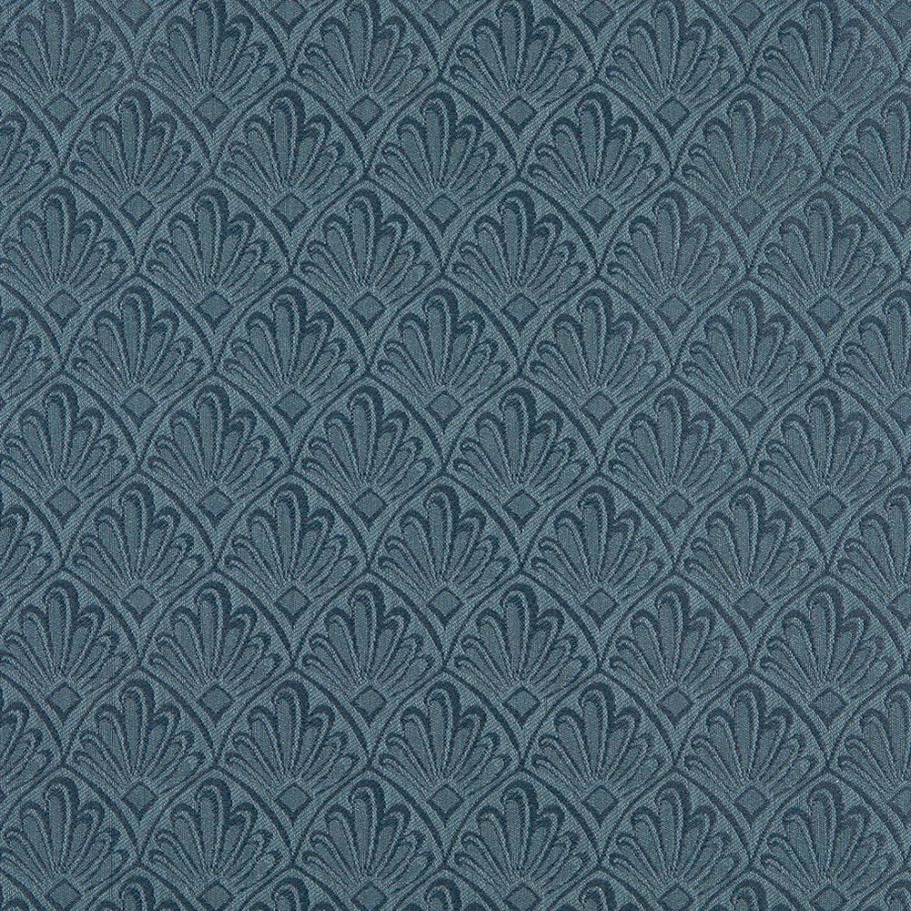 1127 Sapphire Fan by Charlotte Fabric Uptown Jacquards VII 52% Polyester, 48% Cotton Made In USA Exceeds 70,000 Wyzenbeek Rubs (Heavy Duty) Horizontal: 2.5" x Vertical: 3" 54 Inches - Fabric Carolina -