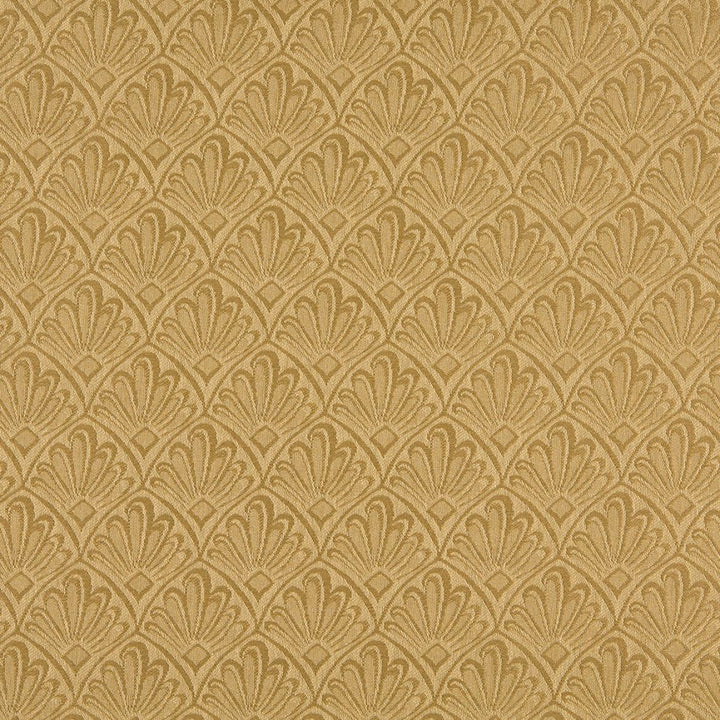 1128 Gold Fan by Charlotte Fabric Uptown Jacquards VII 52% Polyester, 48% Cotton Made In USA Exceeds 70,000 Wyzenbeek Rubs (Heavy Duty) Horizontal: 2.5" x Vertical: 3" 54 Inches - Fabric Carolina -