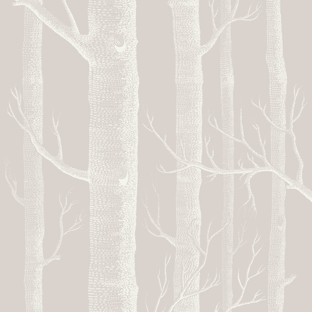 Woods Stone/White by Cole & Son Designer Wallcovering COLE & SON ICONS PAPER - 100% United Kingdom Horizontal: and Vertical: 28.3 20.5 - Swanky Fabrics -
