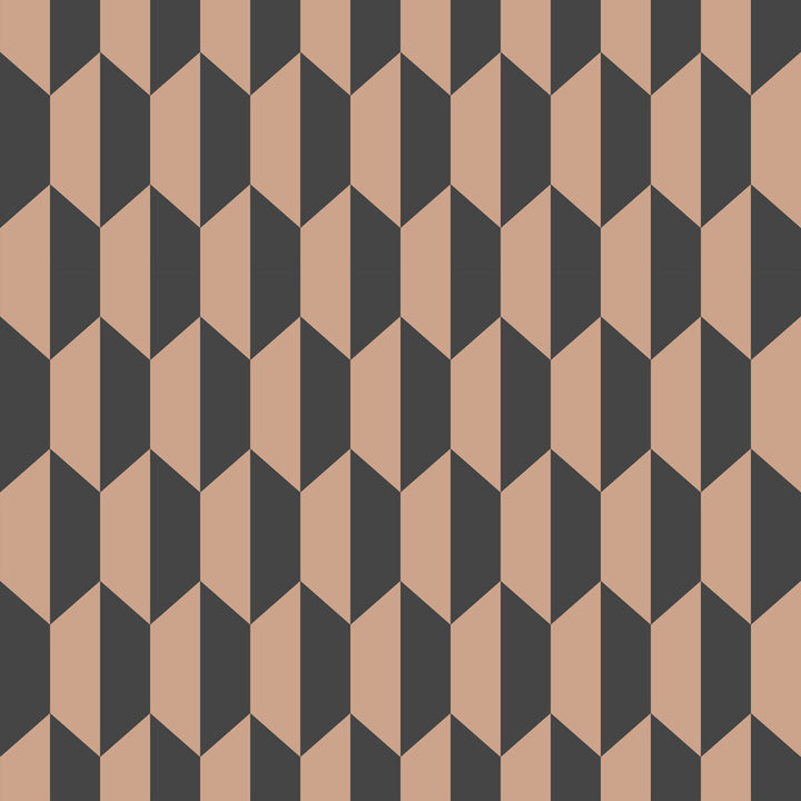 Petite Tile Charcoal/Bronze by Cole & Son Wallcovering COLE & SON ICONS PAPER - 100% United Kingdom Horizontal: and Vertical: 6.9 21 - Fabric Carolina -