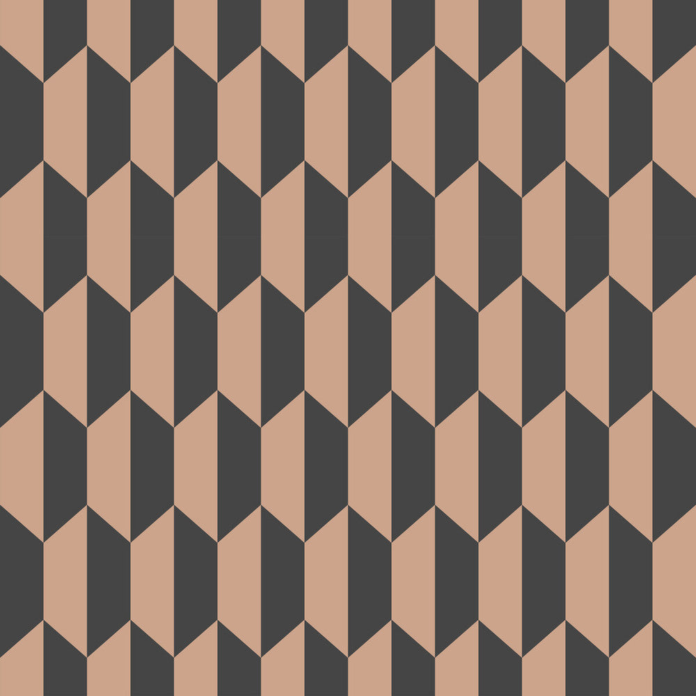 Petite Tile Charcoal/Bronze by Cole & Son Designer Wallcovering COLE & SON ICONS PAPER - 100% United Kingdom Horizontal: and Vertical: 6.9 21 - Swanky Fabrics -